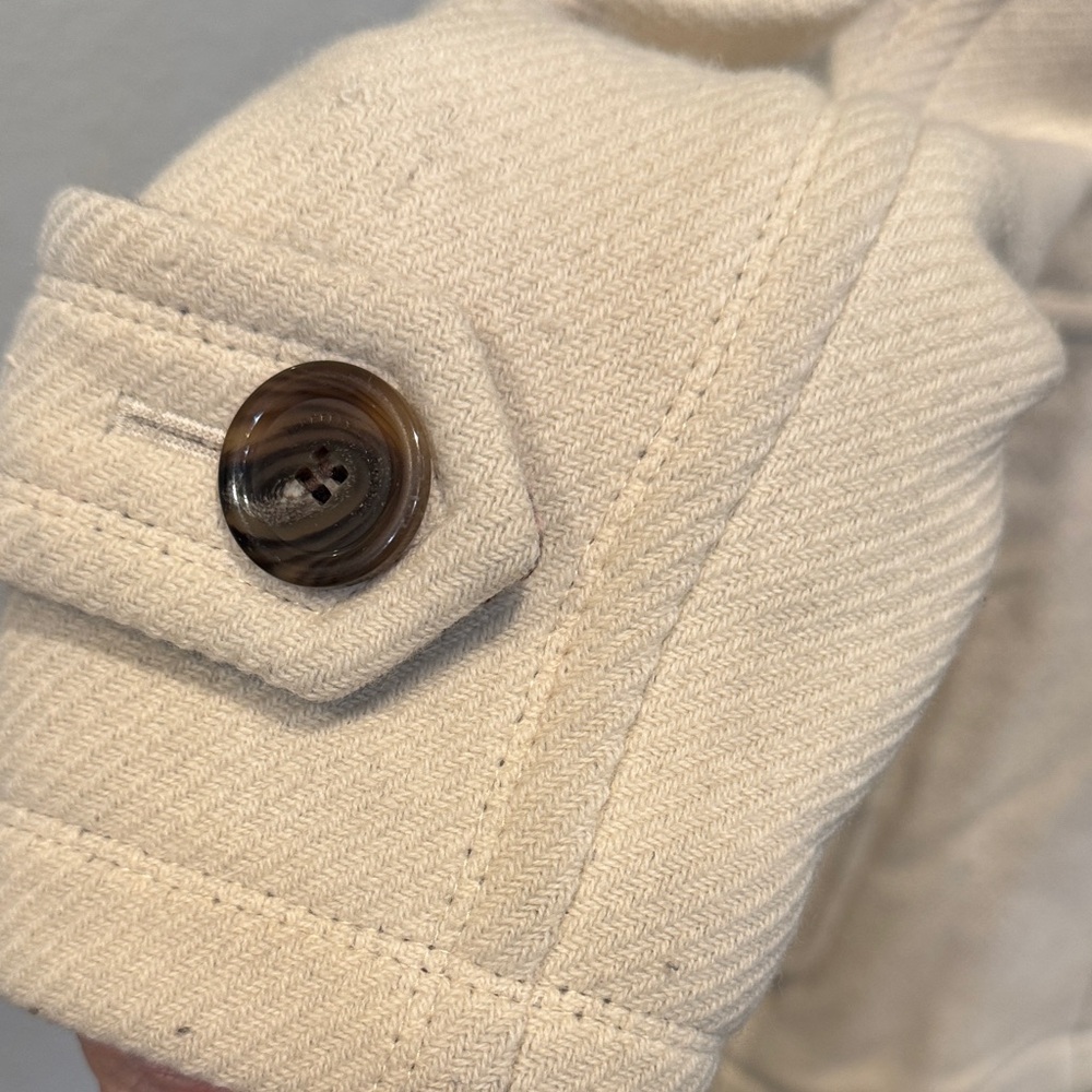 Authentic Burberry Blue Label Cream Hooded Toggle Trench Coat - Picture 10 of 17